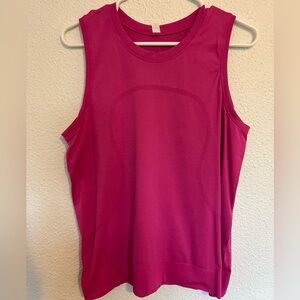 Lululemon Swiftly Breathe Muscle Tank Hot Pink Size 8